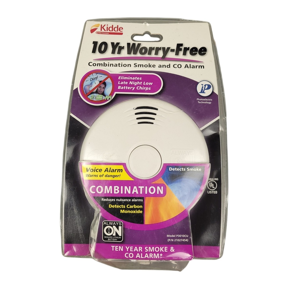 Kidde P3010CU Smoke Carbon Monoxide CO Combination Alarm 10-Year Battery New